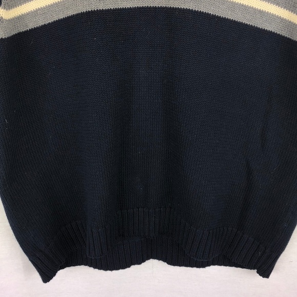 J. Crew navy vest with gray and white stripe - Picture 3 of 5